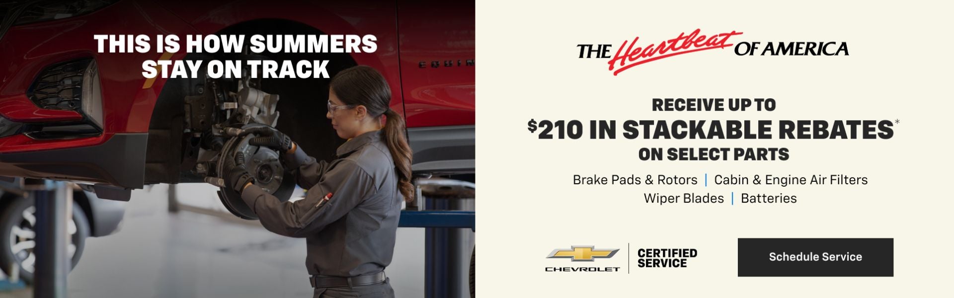 Receive up to $210 in stackable rebates* on select parts